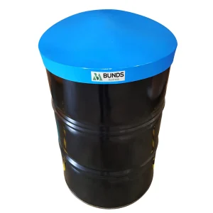 Plastic lid designed for 205L drum, compatible with bunded shelving & drum dispensers.