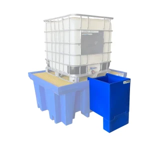 Miscellaneous poly bunds dispensing tray for single IBC bund.